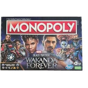 Monopoly Black Panther Marvel Studios Wakanda Forever Board Game NEW SEALED